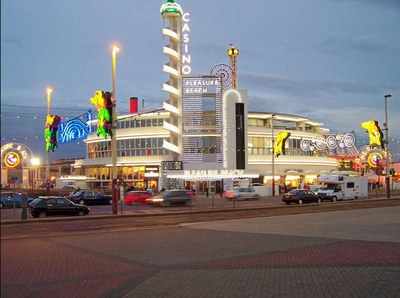 Art Deco entrance to Blackpool Pleasure Beach 