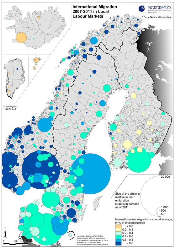 Map international migration