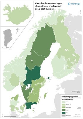 Map Cross border commuting