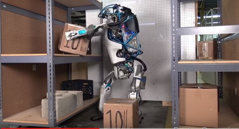 Robot lifting boxes