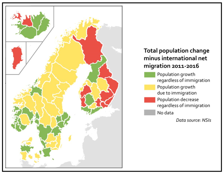 Map population change