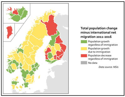 Map population change