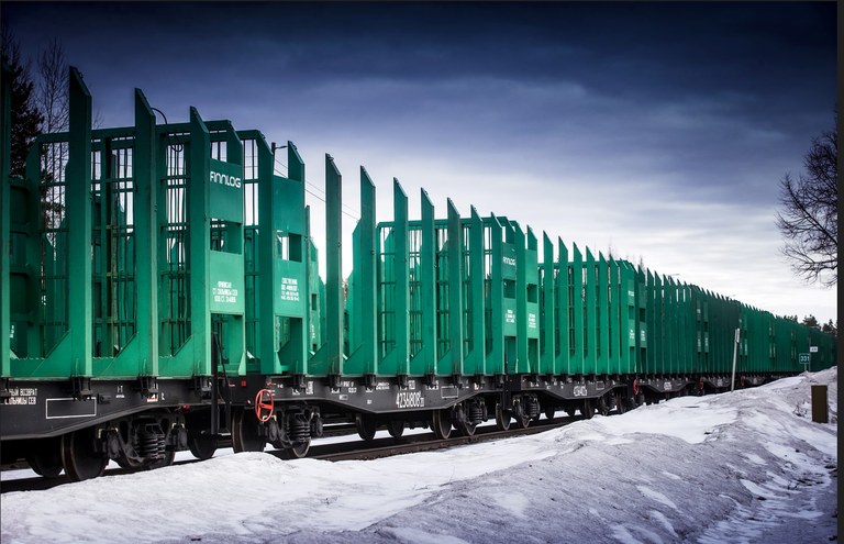 Empty goods train