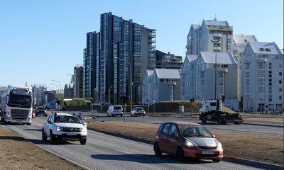 Traffic in Reykjkavik